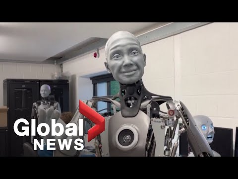 Human-like robot "wakes up" as UK company unveils android Ameca
